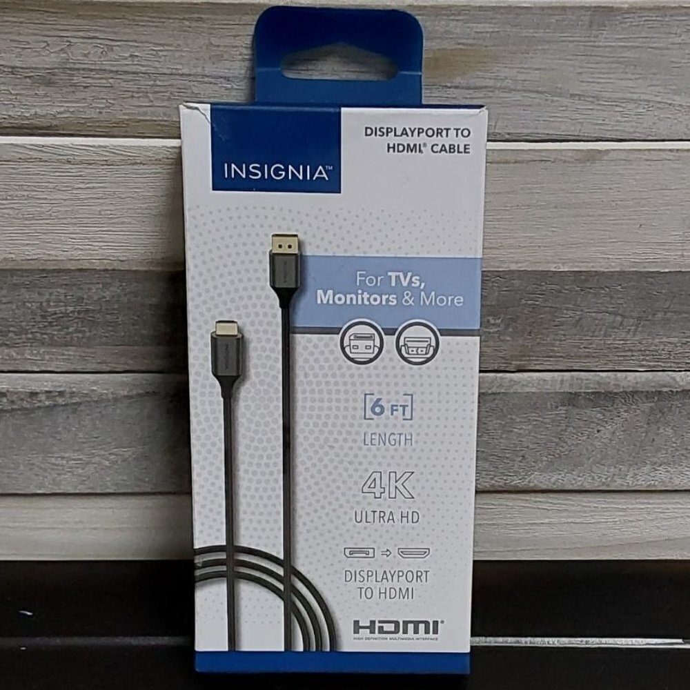 6' DisplayPort to HDMI Cable - Black | Insignia